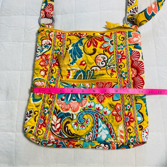 Vera Bradley Hipster Crossbody Bag Quilted Retired Yellow Provençal Floral Print - Picture 10 of 11